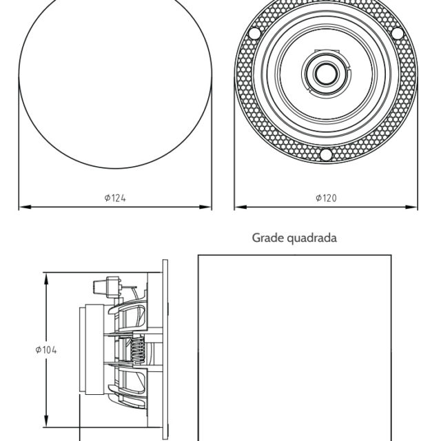 Arandela S1 Ceiling/In Wall - BSA - Pro Áudio SP Assistência Técnica Som Profissional