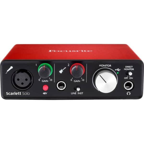 Interface De Áudio Scarlett Solo FOCUSRITE - Pro Áudio SP Assistência Técnica Som Profissional