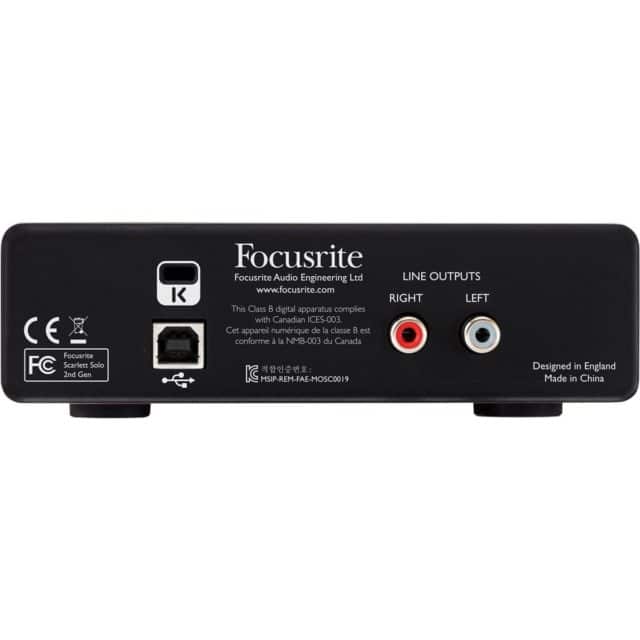 Interface De Áudio Scarlett Solo FOCUSRITE - Pro Áudio SP Assistência Técnica Som Profissional