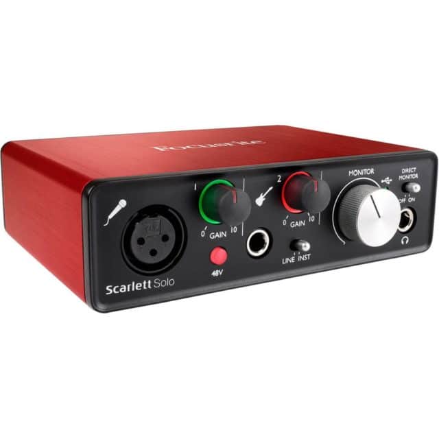 Interface De Áudio Scarlett Solo FOCUSRITE - Pro Áudio SP Assistência Técnica Som Profissional