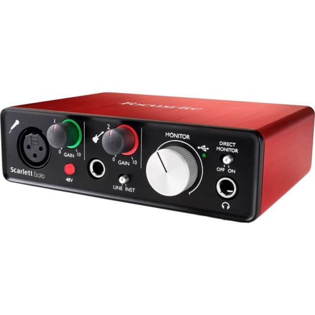 Interface De Áudio Scarlett Solo FOCUSRITE - Pro Áudio SP Assistência Técnica Som Profissional